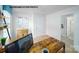 Home office featuring a wooden desk, cabinets, and a view into the bathroom at 578 Sparkleberry St, Chester, SC 29706