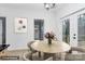 Cozy breakfast nook with round table, chairs, and view of the outdoor deck at 642 Brynwood Dr, Rock Hill, SC 29732