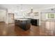 Open kitchen with stainless steel appliances, center island, and plenty of counter space at 10749 Kingsview Dr, Davidson, NC 28036