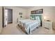 Bedroom with coastal-style decor, carpet flooring, and ensuite access at 1154 Doby Ct, Fort Mill, SC 29715