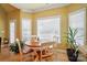 Cozy breakfast nook bathed in natural light with windows and space for the whole Gathering at 129 Daniel Efird Dr, Mount Holly, NC 28120