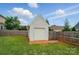 Detached garage in a fenced backyard at 129 Daniel Efird Dr, Mount Holly, NC 28120