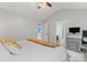 Bedroom with ensuite bathroom, vaulted ceilings and soft carpet at 13430 Norseman Ln, Huntersville, NC 28078