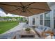Charming back patio with stone pavers and comfortable seating area at 1381 Regions Blvd, Fort Mill, SC 29707