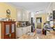 Cozy kitchen features granite countertops, custom cabinets, and black appliances at 157 E Meadowview Dr, Statesville, NC 28625