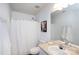 Bathroom with shower/tub combo, modern toilet, and neutral design at 18629 Coachmans Trce, Cornelius, NC 28031