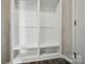 Mudroom with built-in cubbies and hooks for organizing coats, bags, and shoes near the entryway of the home at 1957 Tablerock Dr # 59, York, SC 29745
