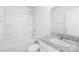 Contemporary bathroom with a granite countertop vanity, a toilet and a tub with shower at 2322 Joes Lake Rd, Shelby, NC 28152