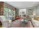 Cozy living room with comfortable seating, neutral decor, and abundant natural light at 2329 Club Rd, Charlotte, NC 28205