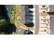 An aerial perspective of townhomes with private backyards and driveways in a well-planned community at 2665 Grantham Place Dr, Fort Mill, SC 29715