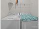 Functional laundry area with modern washing machine and dryer and wire shelf storage above at 2665 Grantham Place Dr, Fort Mill, SC 29715