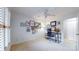 Bedroom with neutral tones, ceiling fan and desk area at 2715 Selwyn Ave # 36, Charlotte, NC 28209
