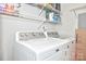 Laundry area featuring washer, dryer and shelving at 2715 Selwyn Ave # 36, Charlotte, NC 28209