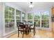 Bright breakfast nook surrounded by windows offering scenic views at 2906 Chapman Cir, Rock Hill, SC 29732