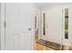 Inviting foyer featuring a bright, white front door and hardwood floors at 2906 Chapman Cir, Rock Hill, SC 29732