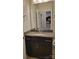 Bathroom featuring vanity with granite countertop, modern fixtures, and neutral decor at 3022 Burnello Ct, Iron Station, NC 28080