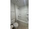 Well-maintained bathroom featuring tub-shower combo and essential amenities at 3022 Burnello Ct, Iron Station, NC 28080