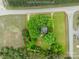 Aerial view of a 1.05-acre property with parcel lines shown, surrounded by lush trees at 4098 S Nc Hwy 127 Hwy, Hickory, NC 28602
