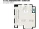 Floor plan of the second floor showing the kitchen, living room, and dining area at 411 Steel Gardens Blvd, Charlotte, NC 28205