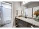 Bathroom with vanity sink, granite countertop, and white shower/tub at 4116 Spring Cove Way, Belmont, NC 28012