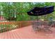 Relax on the inviting back deck with outdoor seating and a private, wooded view at 4619 Glasgow Ct, Gastonia, NC 28056