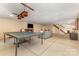 Large finished basement featuring a fireplace, ping pong table and staircase at 507 Richards Dr, Shelby, NC 28150
