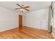 Cozy bedroom features hardwood floors and ample closet space at 507 Richards Dr, Shelby, NC 28150