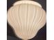 Close up on a white, fluted, vintage light fixture with a scalloped design at 514 N Main St, Mount Gilead, NC 27306
