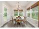 Cozy dining area with natural light, wood floors and views of the outdoors at 6309 Fawn Crest Dr, Waxhaw, NC 28173
