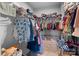 Walk-in closet with an abundance of hanging space for clothing and accessories at 703 Pointe Andrews Dr, Concord, NC 28025