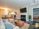 Inviting living room featuring a fireplace, TV, neutral walls and decor, and an open floor plan at 718 W Trade St, Charlotte, NC 28202