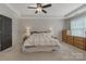 Spacious main bedroom has lots of closet space and a tray ceiling at 8031 Scarlet Oak Ter, Indian Land, SC 29707