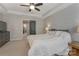 Spacious main bedroom has lots of closet space and a tray ceiling at 8031 Scarlet Oak Ter, Indian Land, SC 29707