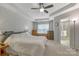 Spacious main bedroom has lots of closet space and a tray ceiling at 8031 Scarlet Oak Ter, Indian Land, SC 29707