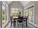 Bright dining area with large windows and a view of the backyard at 8701 Highgrove St, Charlotte, NC 28277