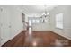 Hardwood floors throughout the living area, and an open floor plan at 11530 Galashiels Dr, Huntersville, NC 28078