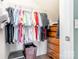 Walk-in closet with plenty of hanging storage at 1244 Tranquil Falls Ln, Matthews, NC 28104