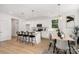 Beautiful eat-in kitchen with island, stainless appliances, and a dining area at 12744 Susanna Dr, Charlotte, NC 28214