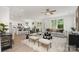 Open-concept living space connecting the living room, kitchen, and dining areas at 12744 Susanna Dr, Charlotte, NC 28214