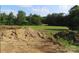 Expansive backyard with lush green grass and mature trees offers a serene and private outdoor space at 153 Mason Tanner Ct, Rock Hill, SC 29730