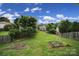 A backyard with two garden beds with a wooden fence at 2017 White Cedar Ln, Waxhaw, NC 28173