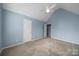 This is an additional view of this bedroom boasting neutral carpet and paint at 2017 White Cedar Ln, Waxhaw, NC 28173