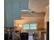 Kitchen with white cabinets and wooden countertops at 208 E Main St, Cleveland, NC 27013
