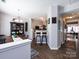 Spacious living area featuring open floorplan, dining space with breakfast bar, and seamless flow at 2147 Lake Breeze Ln, Denver, NC 28037