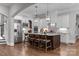 Spacious kitchen with a large center island, stainless steel appliances, and pendant lighting at 270 Kemp Rd, Mooresville, NC 28117