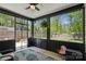 Relaxing screened porch with peaceful backyard views, perfect for enjoying the outdoors at 324 Elm St, Belmont, NC 28012
