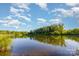 Calm pond reflecting the blue sky and clouds, bordered by green trees and lush vegetation at 532 Dalkeith Ave, Rock Hill, SC 29732