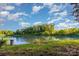 Beautiful pond with clear water and vibrant greenery, creating a tranquil and picturesque outdoor space at 532 Dalkeith Ave, Rock Hill, SC 29732