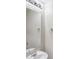 Powder room with modern fixtures, single sink, and vanity lighting at 668 Smith St, Kannapolis, NC 28083