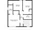 Detailed floor plan showcasing layout with bedrooms, bathrooms, and hall dimensions for overall space assessment at 668 Smith St, Kannapolis, NC 28083